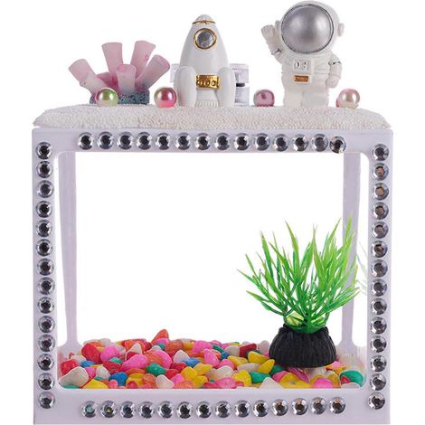 Aquarium miniature transparent en plastique à faire soi-même, idéal pour les aquariophiles et les poissons betta. (1/5)