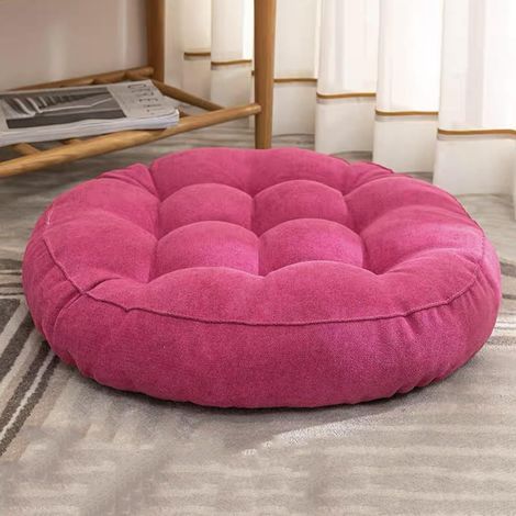 1 Coussin De Sol, Tissu Velours, Rembourrage Coton Perlé, Pour Salon Et Lecture (1/5)