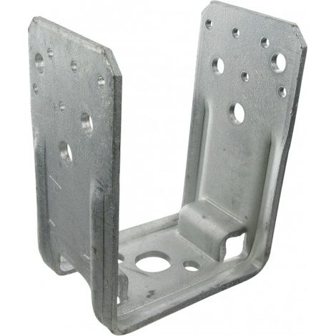 Embase de poteau en U PU 71x70mm – épaisseur 4mm – Accessoire pour poteau – Pour béton armé et bois dur – Simpsons (1/8)