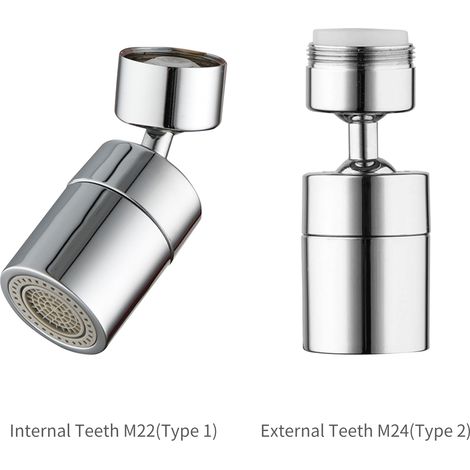 Brise-d'eau faucet aerator - Swivel 360° - Dual-Fonction Economiseur - Kitchen/Tap/Bathroom - ABS/Copper (1/4)