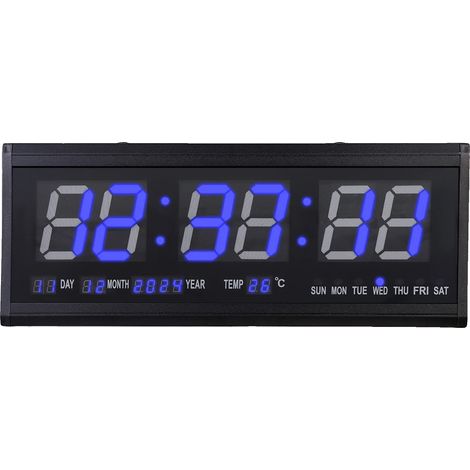 Horloge numérique, affichage LED, fonctionnalité multi-usage (1/2)
