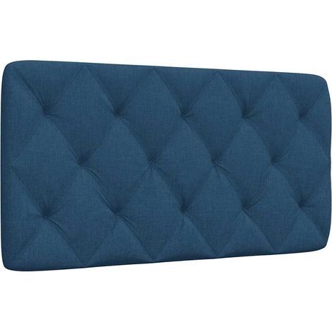 Coussin de Tête de Lit Dossier Rembourré pour Chambre Tissu Polyester Bleu 102 x 48 cm (1/5)