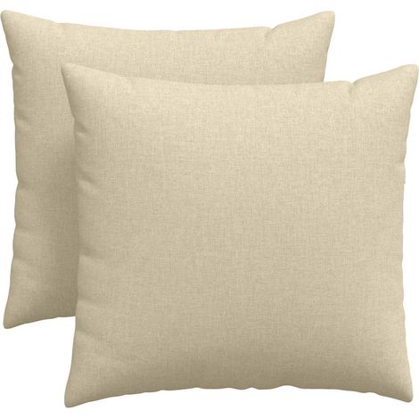 Maison Exclusive - Sofakissen 2 pcs Creme 45 x 45 cm Stoff