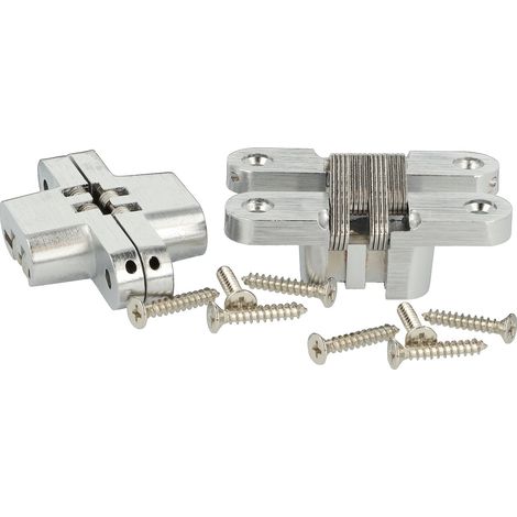 SOTECH 1 Paar Einfrässcharnier VICI Öffnungswinkel 180° für Möbeltüren, Truhen, Klapptische, Ausführung 70 x 16 mm (1/5)