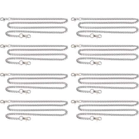 8 maillons chaîne gourmette 6 faces fraisées argent boucle ronde 1m DIY décoration artisanale accessoires bijoux (1/5)