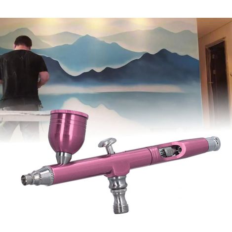 Aérographe rose de 0,3 mm de diamètre, pompe à air pour peinture à l'aérographe pour nail art, pompe à peinture électrique portable pour colorer des figurines. (1/5)