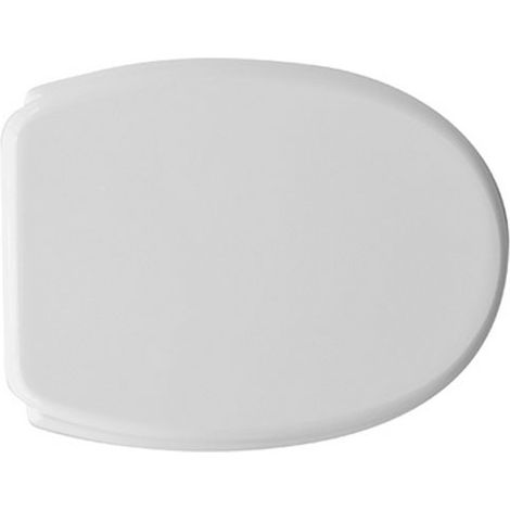 Abattant WC Azzurra pour WC Zeus 43-49x36,5 cm avec charnie'res re'glables en fonte blanche (1/2)