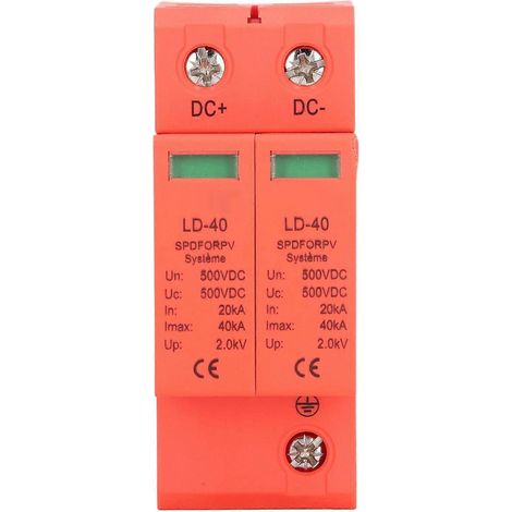 PV-Überspannungsschutzgerät, Photovoltaik-Leistungsschalter, 2-polig, 20–40 kA, DC 500 V
