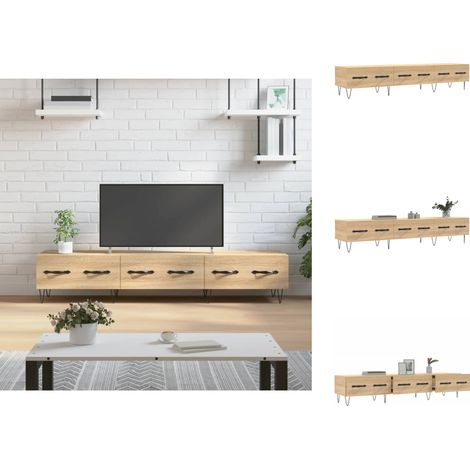 TV-Möbel - Living TV-Schrank Sonoma-Eiche 150x36x30 cm Holzwerkstoff (1/5)