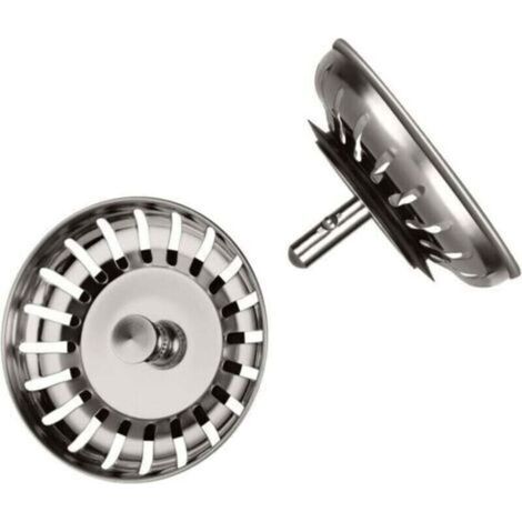 Filtre évier Cuisine 80mm. 2PCS Bouchon Evier Cuisine avec 2 Drain Hair Catcher. Filtre à évier Universel en Acier Inoxydable 304 épaissi pour Cuisine. Bouchon Evier. Crépine Cuisine