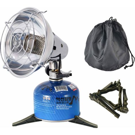 Chauffage à gaz d'extérieur avec briquet numérique portable léger en acier inoxydable pour tente de chaleur d'hiver en plein air camping randonnée pique-nique randonnée voyage barbecue