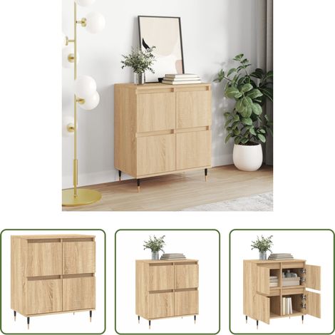 Holzwerkstoff - Sideboard Sonoma-Eiche 60x35x70 cm Holzwerkstoff (1/5)