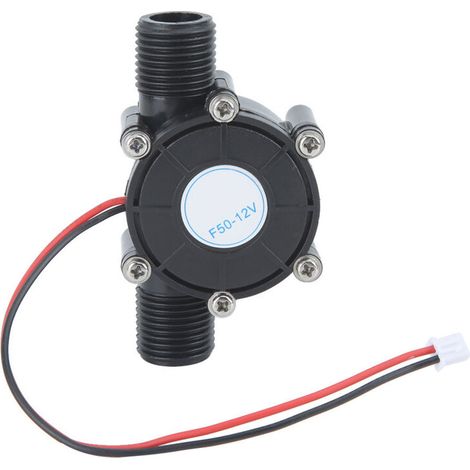 Générateur Hydraulique Micro Hydroélectrique DC 12V 10W Noir, Matériau ABS, Accessoire pour Installations de Plomberie, 0.05Mpa Pression de Démarrage