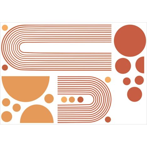 Papier Peint Géométrique Autocollant en Pvc Auto-adhésif et Amovible, Décoration Murale Moderne pour Salon ou Chambre D'garçon et Filles, Style Créatif et Pratique (1/5)