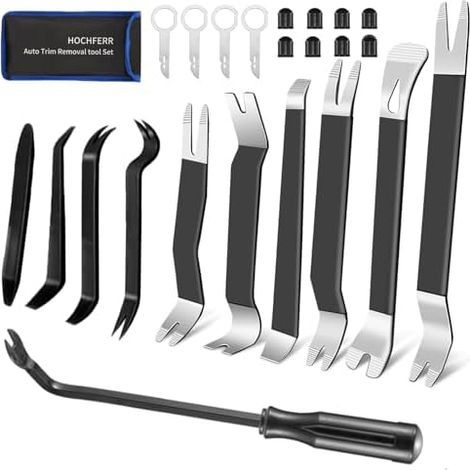 Métal 24 Pièces Outils pour Garnitures Démontage Outillage Carrosserie Panneau Accessoires Porte Autoradio Tableau De Bord Voiture (Part2) - (1/5)