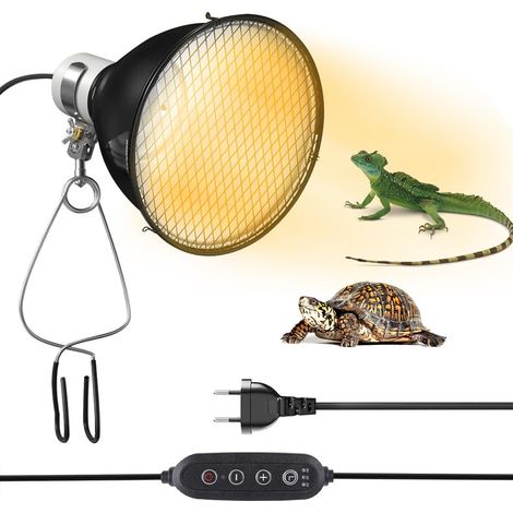 Lampe Chauffante Dôme Réflecteur E27 200 W Lampe Chauffante Tortue Lampe UV Tortue pour Reptiles 5 virgule 5 Pouces LampeCauffante Dôme Réflecteur (1/4)