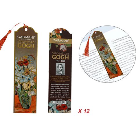 Set mit 12 Lesezeichen zum Buch „Van Gogh: Rosen und Anemonen“ – Geschenk für sie (1/4)