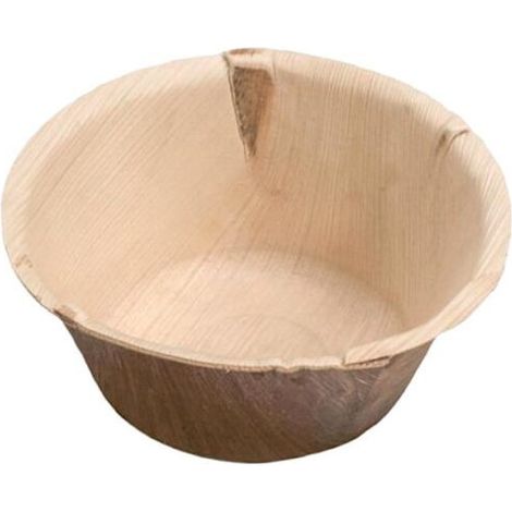 Assiette jetable 500 ml en feuille de palmier - 25 pièces - Ecobioshopping (1/3)
