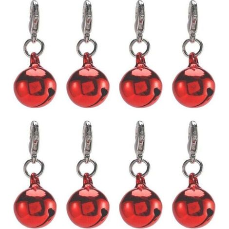Lot de 8 Clochettes pour Collier Chien Chat et Sac à Dos en Toile (1/4)