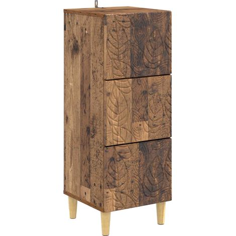 Schubladenschrank Altholz 33 x 34,5 x 90 cm Holzwerkstoff vidaXL