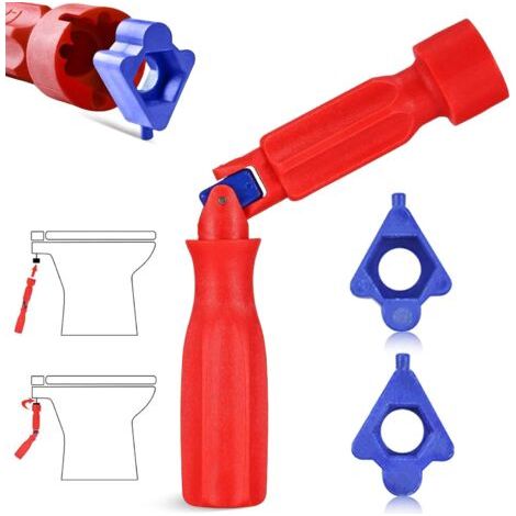 Clé pour siège de toilette, outil de serrage pour siège de toilette, outils de plomberie, kit d'installation pour plombier, clé de montage et de démontage. (1/5)