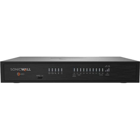 SonicWall TZ480 (03-SSC-6980): Cortafuegos de sobremesa de alto rendimiento, rendimiento de +3,5 Gbps, 8 puertos Gigabit, compat (1/5)
