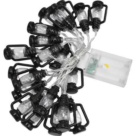 20 LED Guirlande Lumineuse 3m Rétro Halloween Kérosène Déco Jardin Maison Fête (1/5)