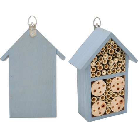 Nids d'insectes peints, ruches de jardin extérieures, cabanes à insectes, ferme apicole, maison à insectes suspendue en bambou, jardin à papillons, hôtel à abeilles et coccinelles (1/5)