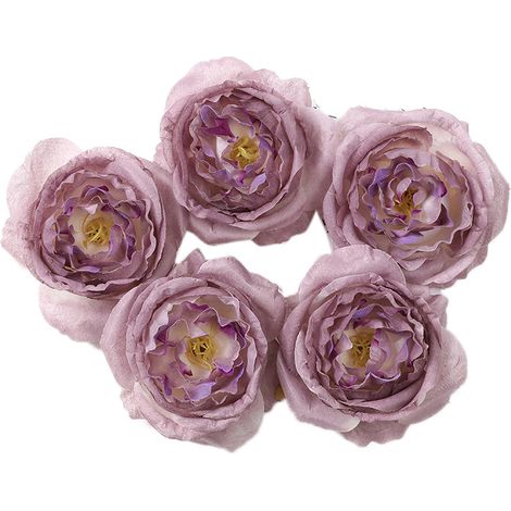 Fleurs artificielles violettes en soie, éclat durable et magnifique, idéales pour la décoration de chambre. (1/5)
