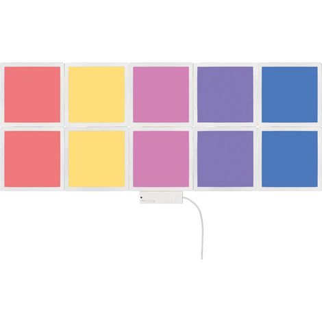 Lampada da parete pannello da parete luce decorativa LED RGB dimmerabile telecomando da gioco set da 10 (1/5)