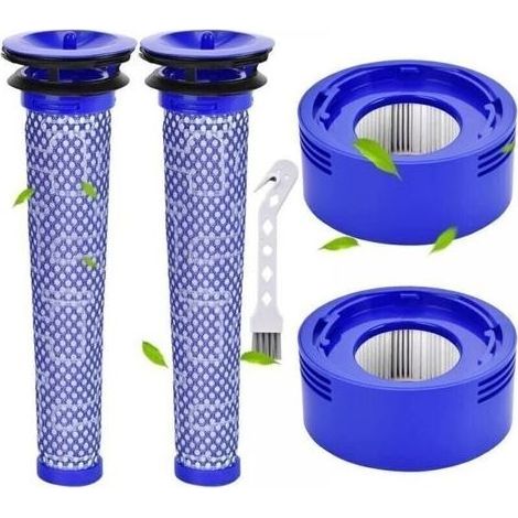 Filtre 2 pièces pour Dyson V7 V8, filtre pour Dyson V8 V7 ensemble de filtres de tête de moteur d'aspirateur de batterie avec brosse de nettoyage (1/4)