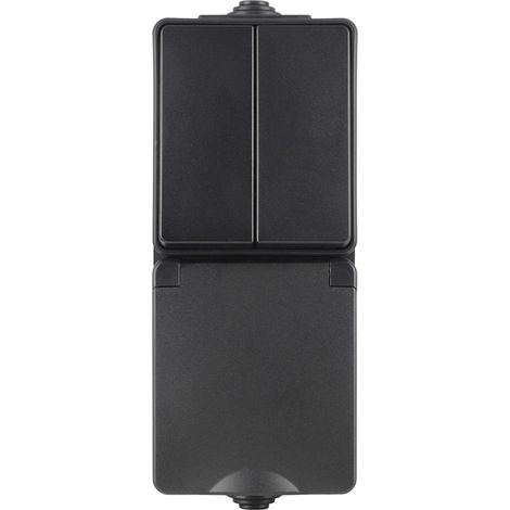 ION Industries Prise murale Noir H15xl6.5xLcm