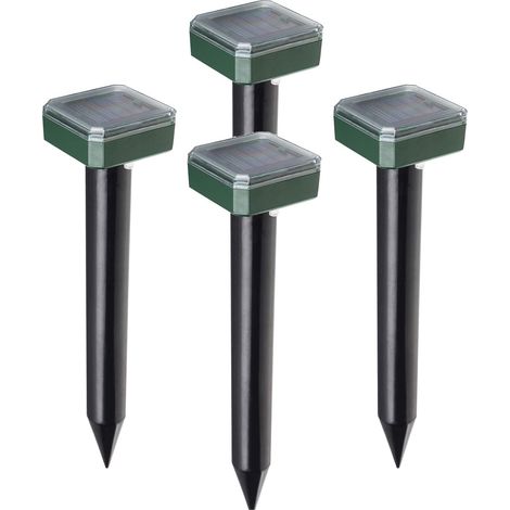 Repelente solar ultrasónico para topos, impermeable para jardín, paquete de 4