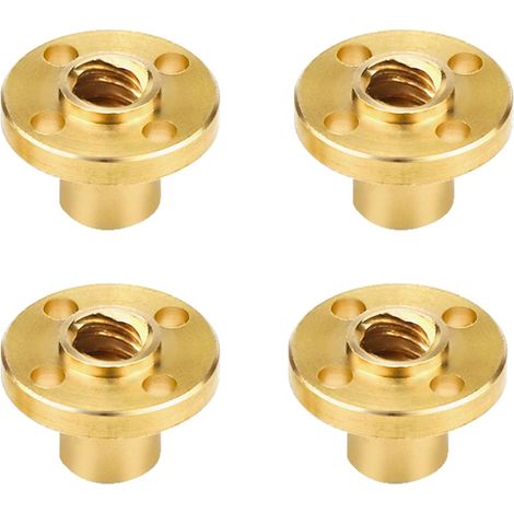 Ecrou Trapézoïdal T8 - Filetage 2 mm - Pour Tige Filetée T8 de 8 mm - Pour Axes Z Imprimante 3D - Lot de 4 (1/5)
