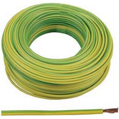 100MT CAVO ELETTRICO UNIPOLARE ANTIFIAMMA GIALLO/VERDE 1x mmq.1,5 giallo/verde