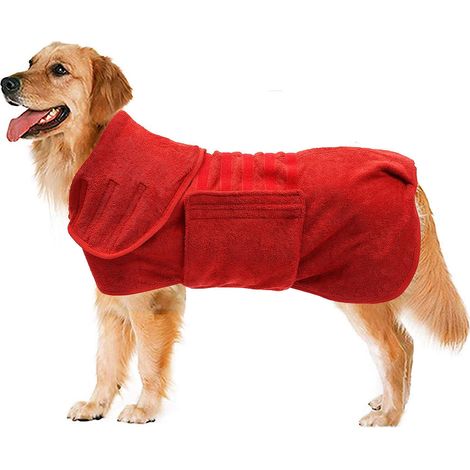 Sac à séchage rapide pour chien - Peignoir-serviette pour chien - Peignoir-serviette en microfibre à séchage rapide et ultra-absorbant pour chien et chat (1/5)