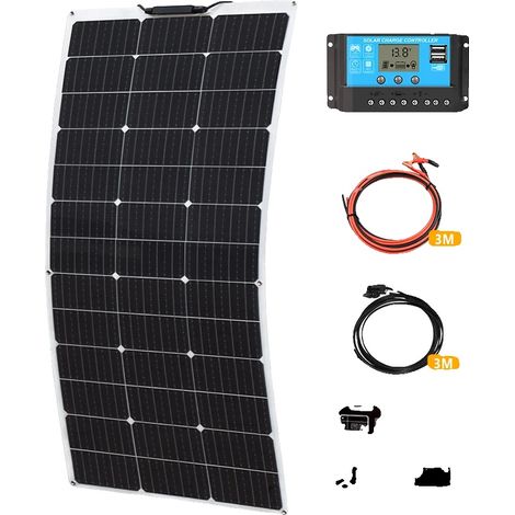 Panneau Solaire Flexible, Haute Efficacité, Compatibilité Polyvalente, kit solaire 12V 150W (1/2)