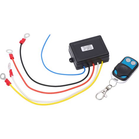 Interrupteur de commande à distance sans fil pour treuil de 75 pieds, récepteur 434 MHz, universel 12 V/24 V, convient aux voitures, VTT, SUV et camions. (1/5)