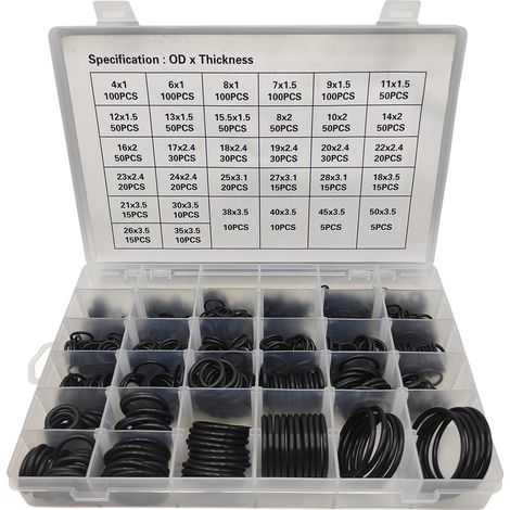1 kit joint torique en caoutchouc, pour tuyaux nettoyeurs haute pression, diamètre extérieur 6 à 28 mm, avec crochet et outil de coupe (1/5)