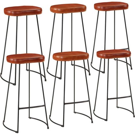 Ensemble de bar 7 pcs  Meubles de salle à manger bois de manguier brut massif et métal (1/5)