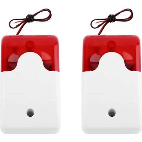 LED-Blitzlicht mit Kabelverbindung, 12V-Sirene, kompatibel mit Einbruchmeldeanlagen, Mini-Blitzlicht-Sirenenanzeige (1/5)