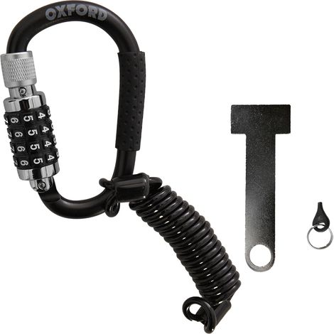 Antivol OXFORD pour casques et vêtements - Fixation sur une moto
