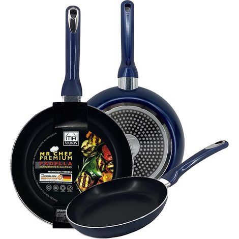 MA MAISON MR CHEF PREMIUM PADELLA CM.18 ANTIADERENTE IN ALLUMINIO CUCINA TRADIZIONALE E INDUZIONE (1/5)