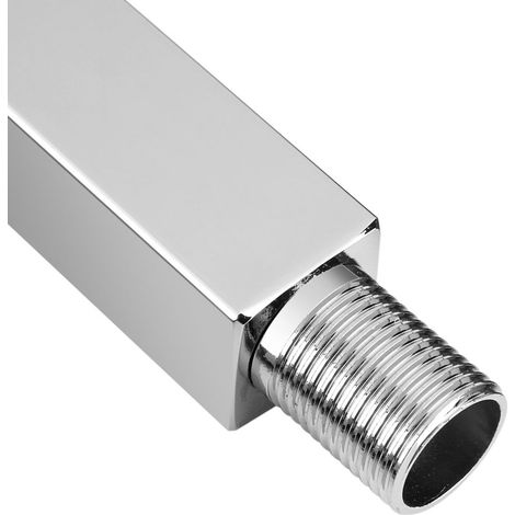 30 cm lange verchromte Duschstange, quadratischer, wandmontierter Verlängerungsarm für Badezimmer-Duschkopf (1/5)