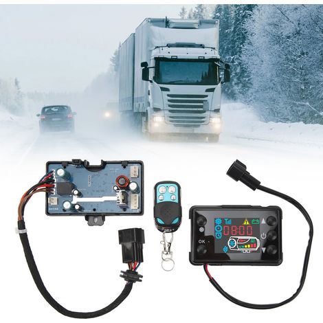 Zubehör für Standheizung: Überwachungs- und Bedienfeld für 12V/24V Diesel-Standheizung + Fernbedienung + Bedienfeld mit LCD-Bildschirm (Fernbedienung wird ohne Batterien geliefert). (1/5)