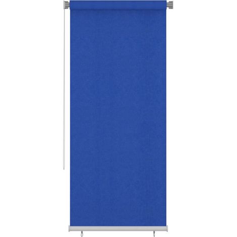 vidaXL Store roulant d'extérieur 105 (l) x 230 (H) cm bleu HDPE (1/5)