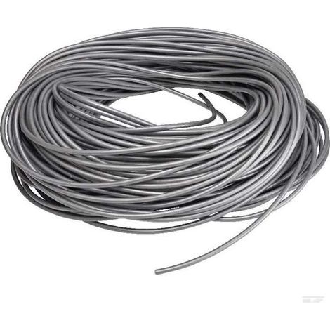 Cuerda de PVC gris macizo de 6 mm x 20 m – Cuerda redonda lisa para uso interior y exterior – Resistente a la intemperie – Carga máxima 200 kg (1/2)