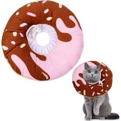 Cat Recovery Collar Komfortables Recovery Collar Schutzhalsband Hundehalsband für süße Katzen (XS, Rosa Chocolate) (1/5)