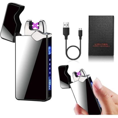 Briquet Electrique - Rechargeable USB - 4 Indicateurs LED Etat Batterie - Pour Usage Interieur Extérieur - 1 Piece (1/4)