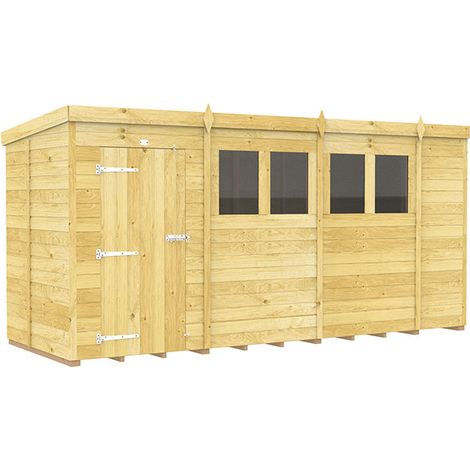 14 x 5 Pent Shed
